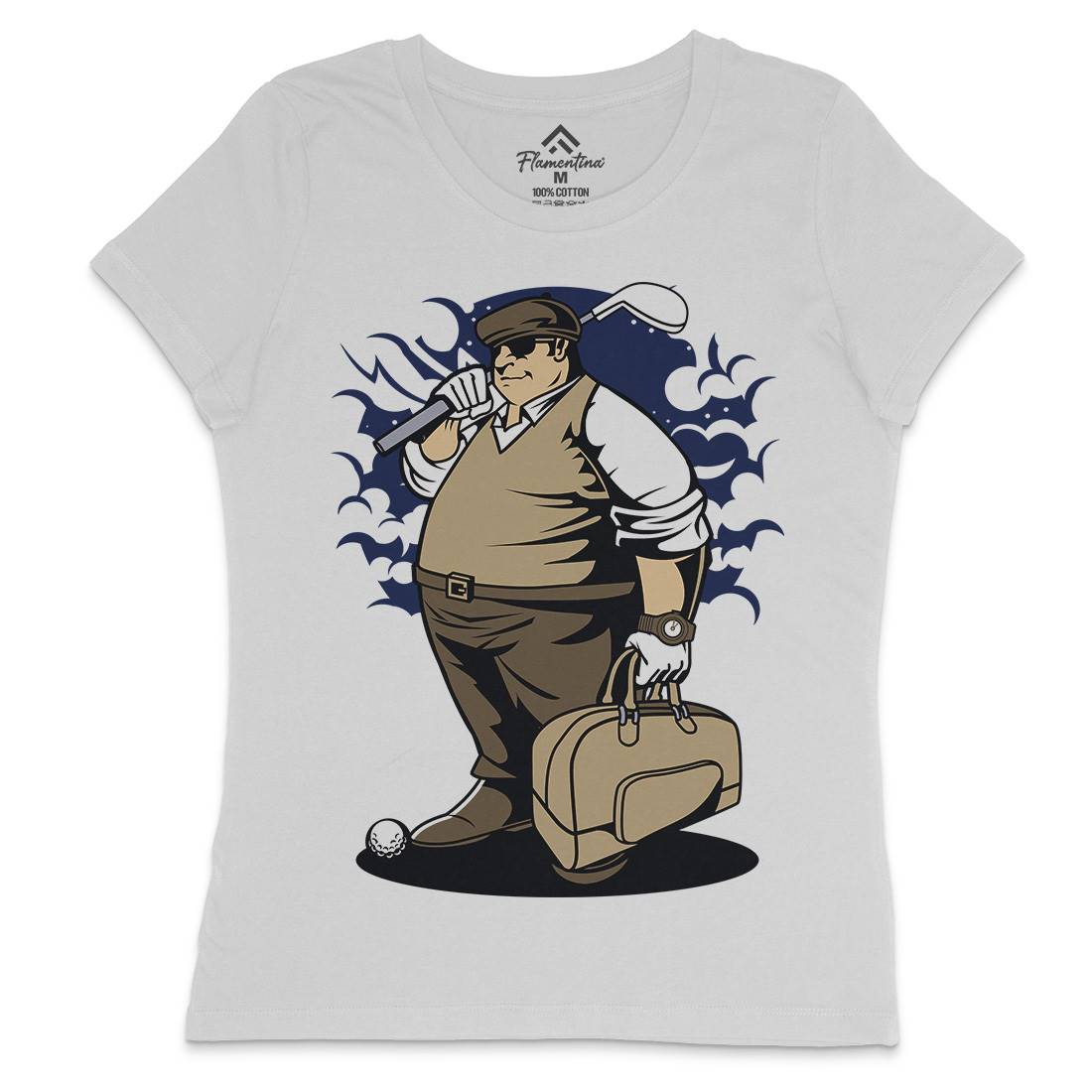 Fat Golfer Womens Crew Neck T-Shirt Sport C356