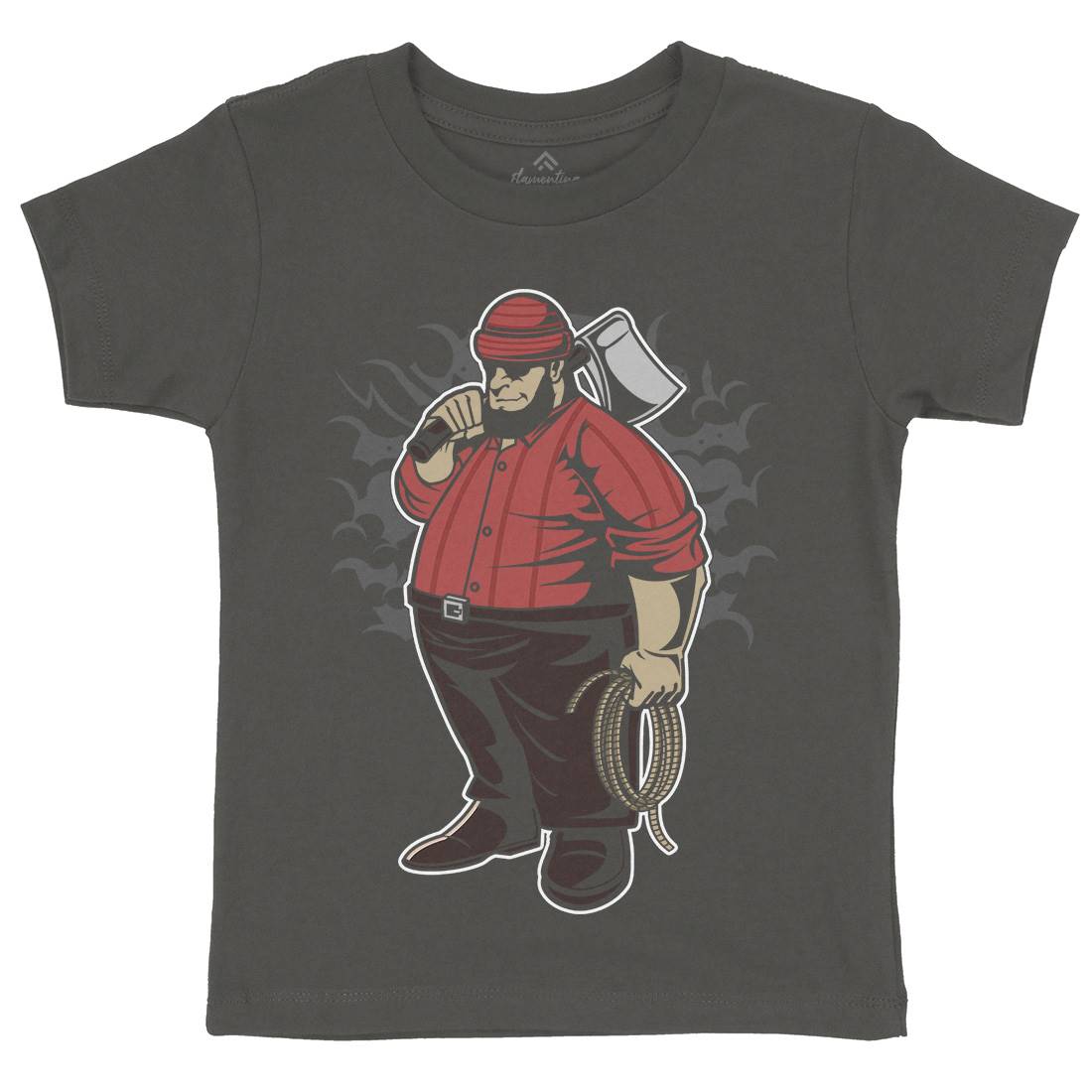 Fat Lumberjack Kids Organic Crew Neck T-Shirt Work C357