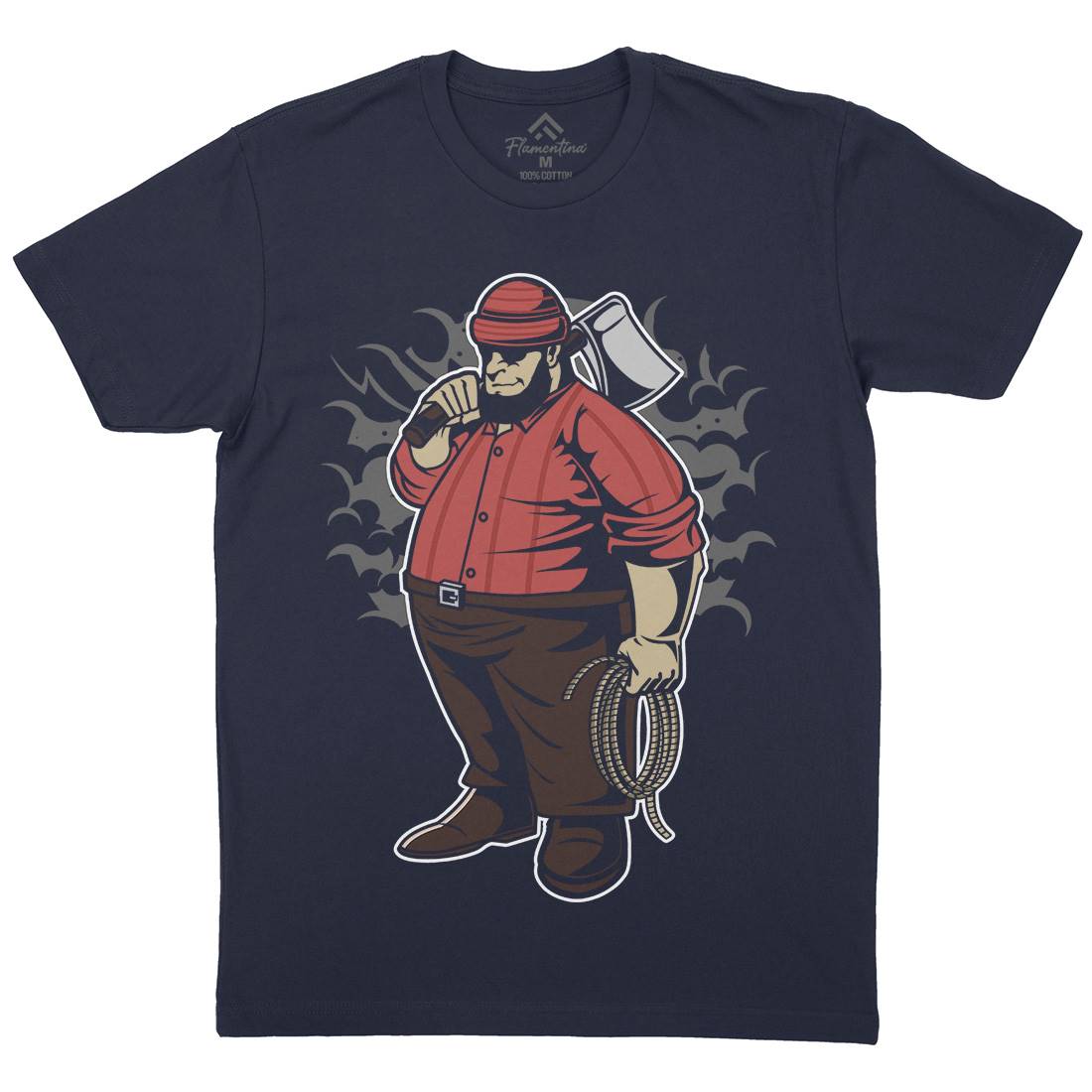 Fat Lumberjack Mens Crew Neck T-Shirt Work C357