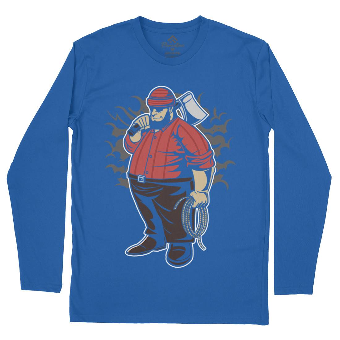 Fat Lumberjack Mens Long Sleeve T-Shirt Work C357