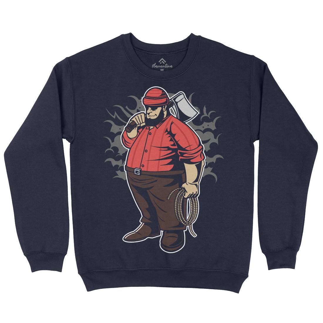 Fat Lumberjack Mens Crew Neck Sweatshirt Work C357