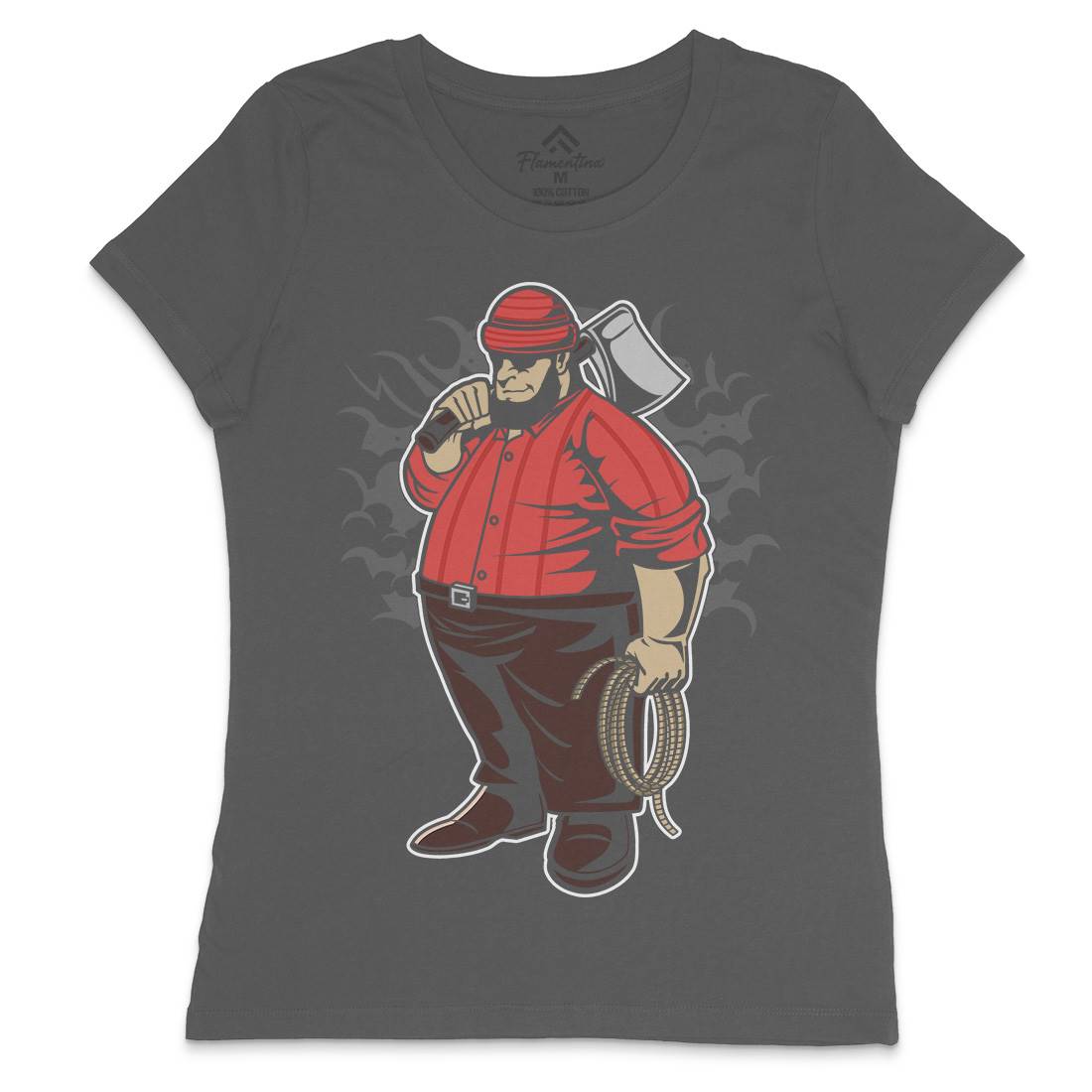 Fat Lumberjack Womens Crew Neck T-Shirt Work C357