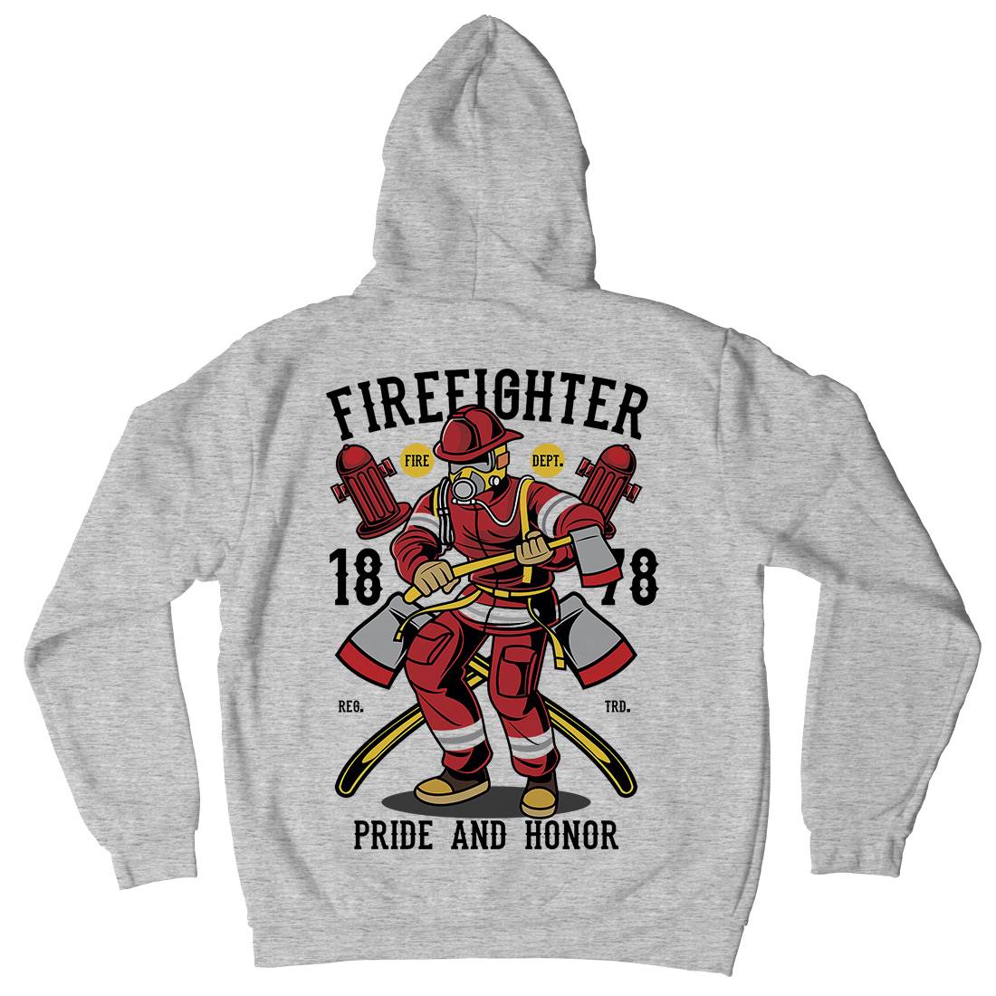 Fire Fighter Kids Crew Neck Hoodie Firefighters C358