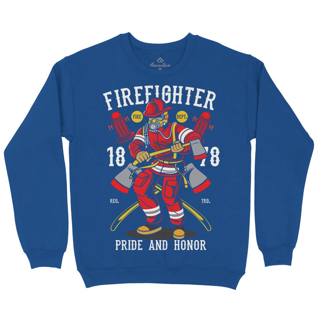 Fire Fighter Kids Crew Neck Sweatshirt Firefighters C358