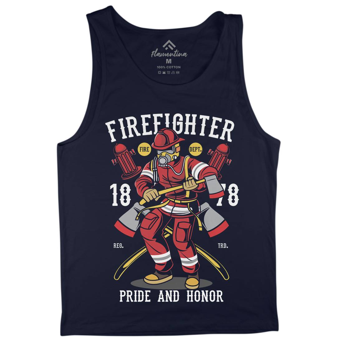 Fire Fighter Mens Tank Top Vest Firefighters C358
