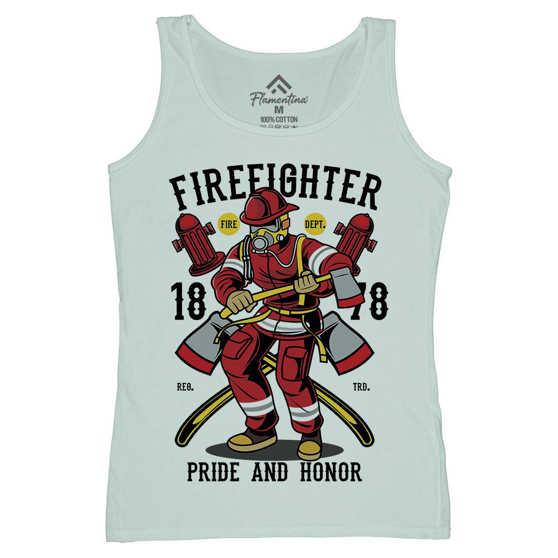 Fire Fighter Womens Organic Tank Top Vest Firefighters C358