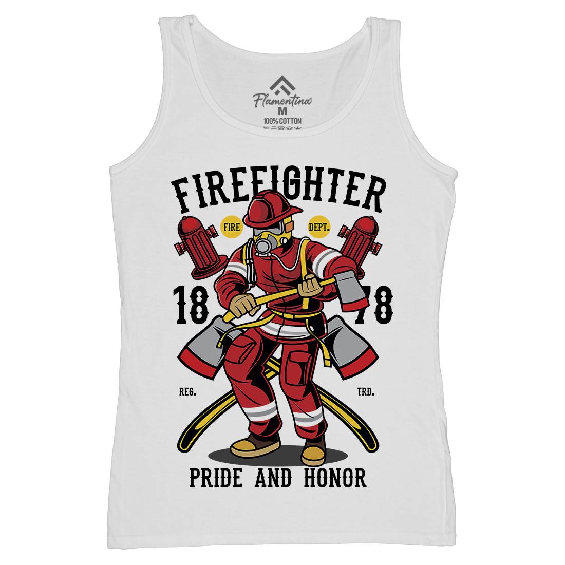 Fire Fighter Womens Organic Tank Top Vest Firefighters C358