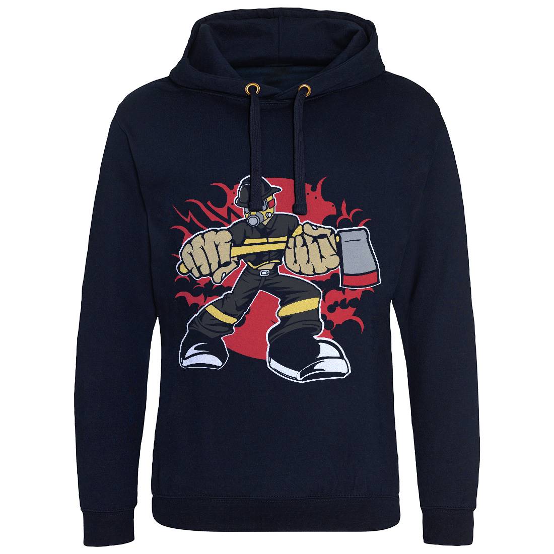 Fireman Mens Hoodie Without Pocket Firefighters C359