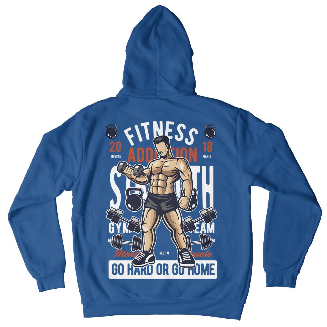 Fitness Addiction Mens Hoodie With Pocket Gym C360