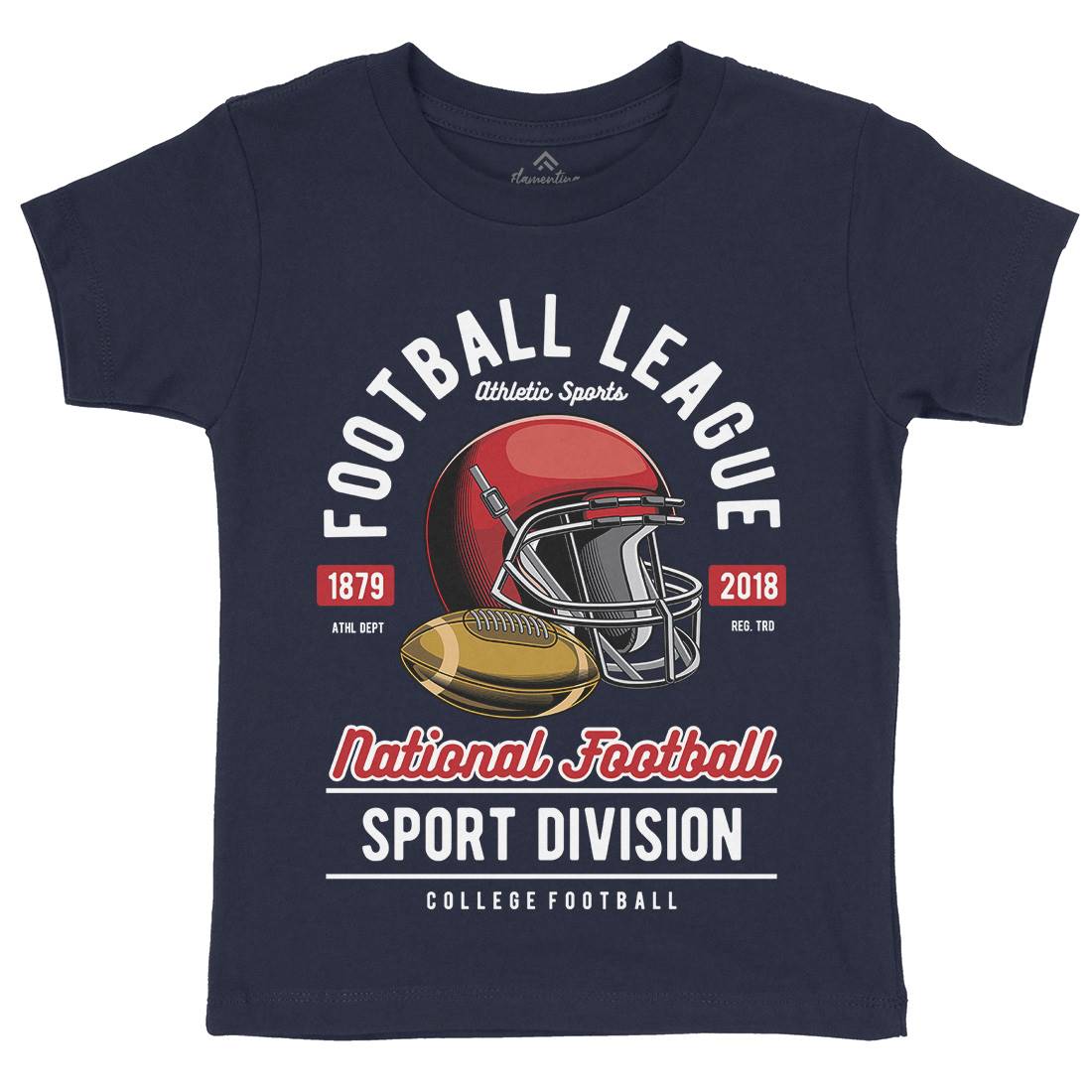Football League Kids Crew Neck T-Shirt Sport C361