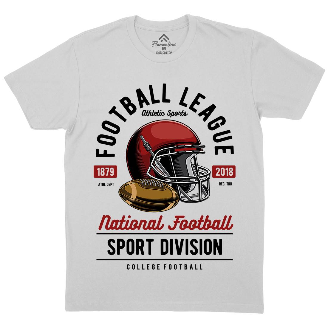Football League Mens Crew Neck T-Shirt Sport C361