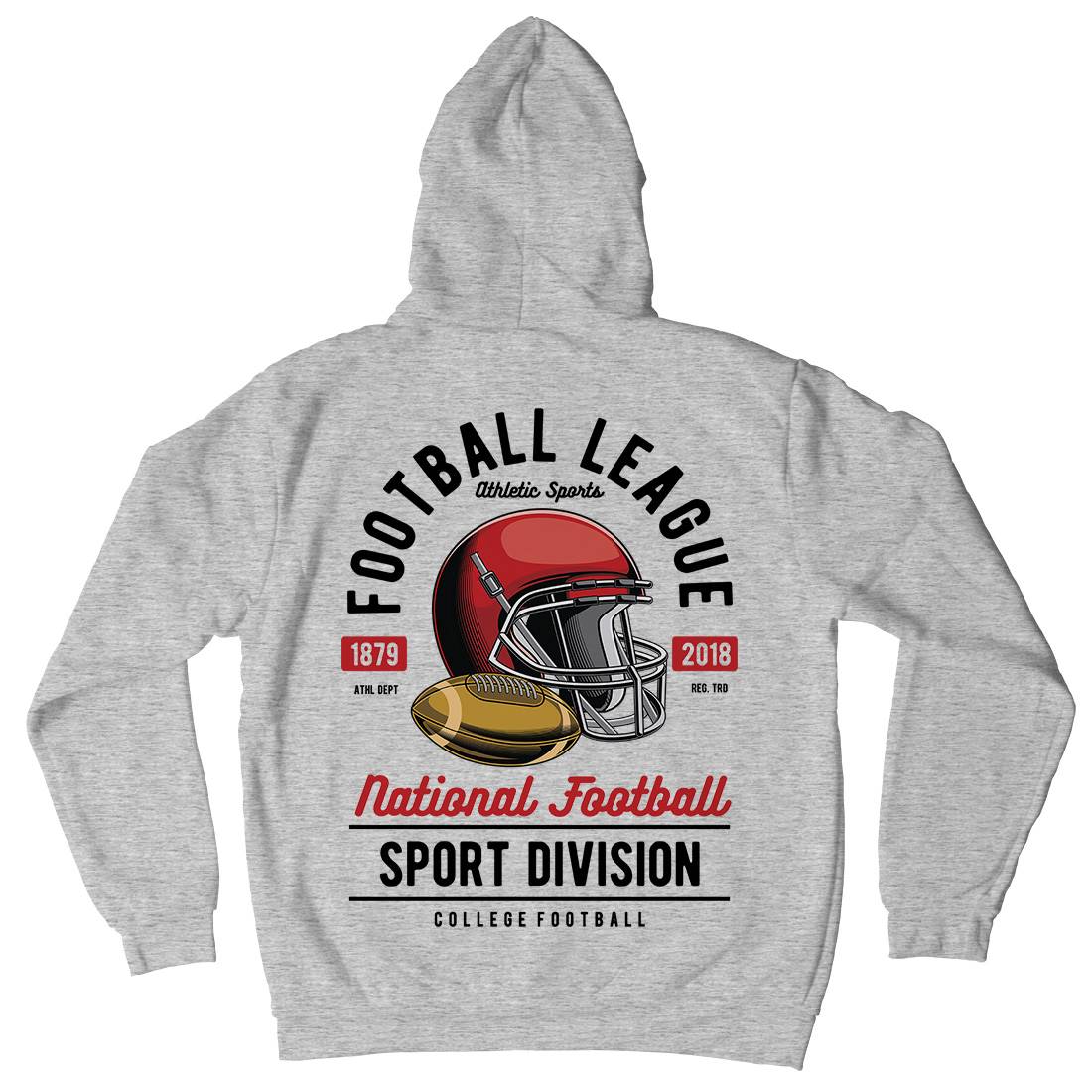Football League Mens Hoodie With Pocket Sport C361