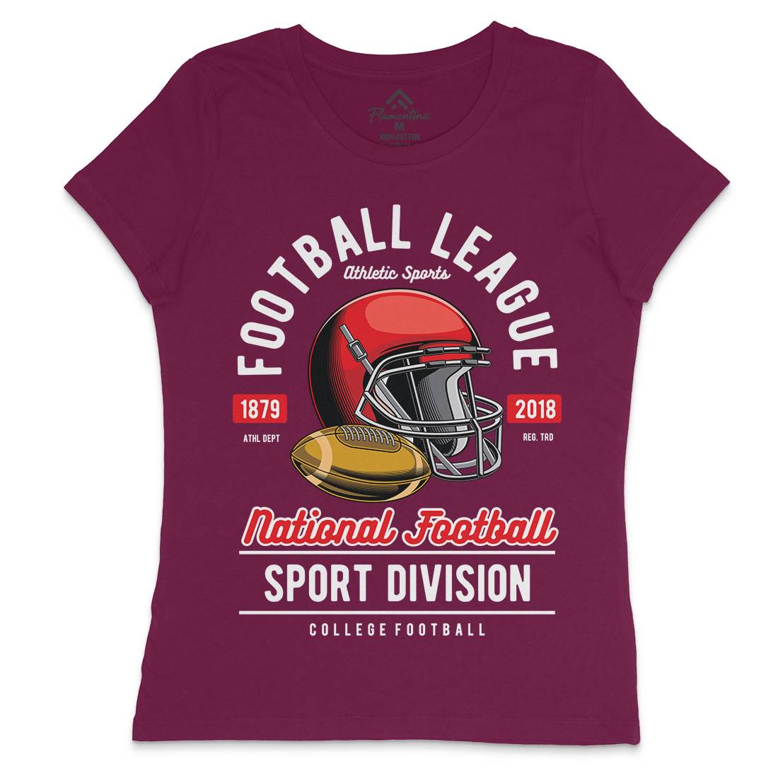 Football League Womens Crew Neck T-Shirt Sport C361
