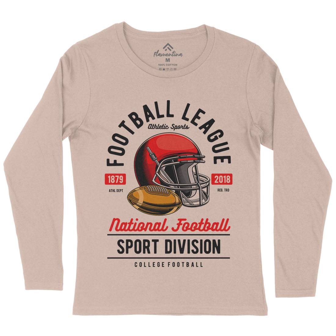 Football League Womens Long Sleeve T-Shirt Sport C361