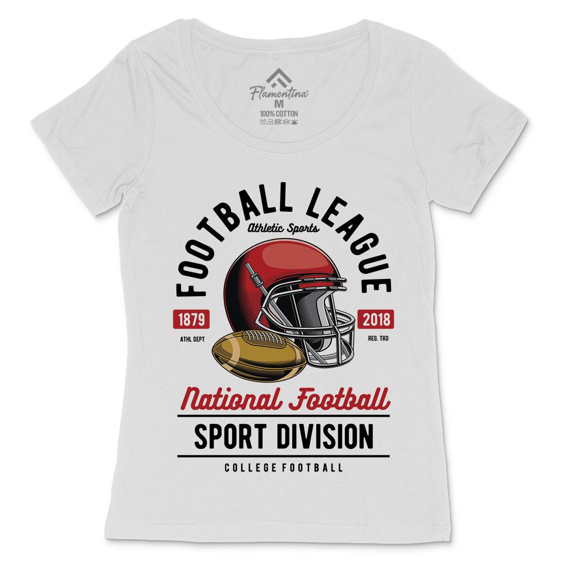 Football League Womens Scoop Neck T-Shirt Sport C361