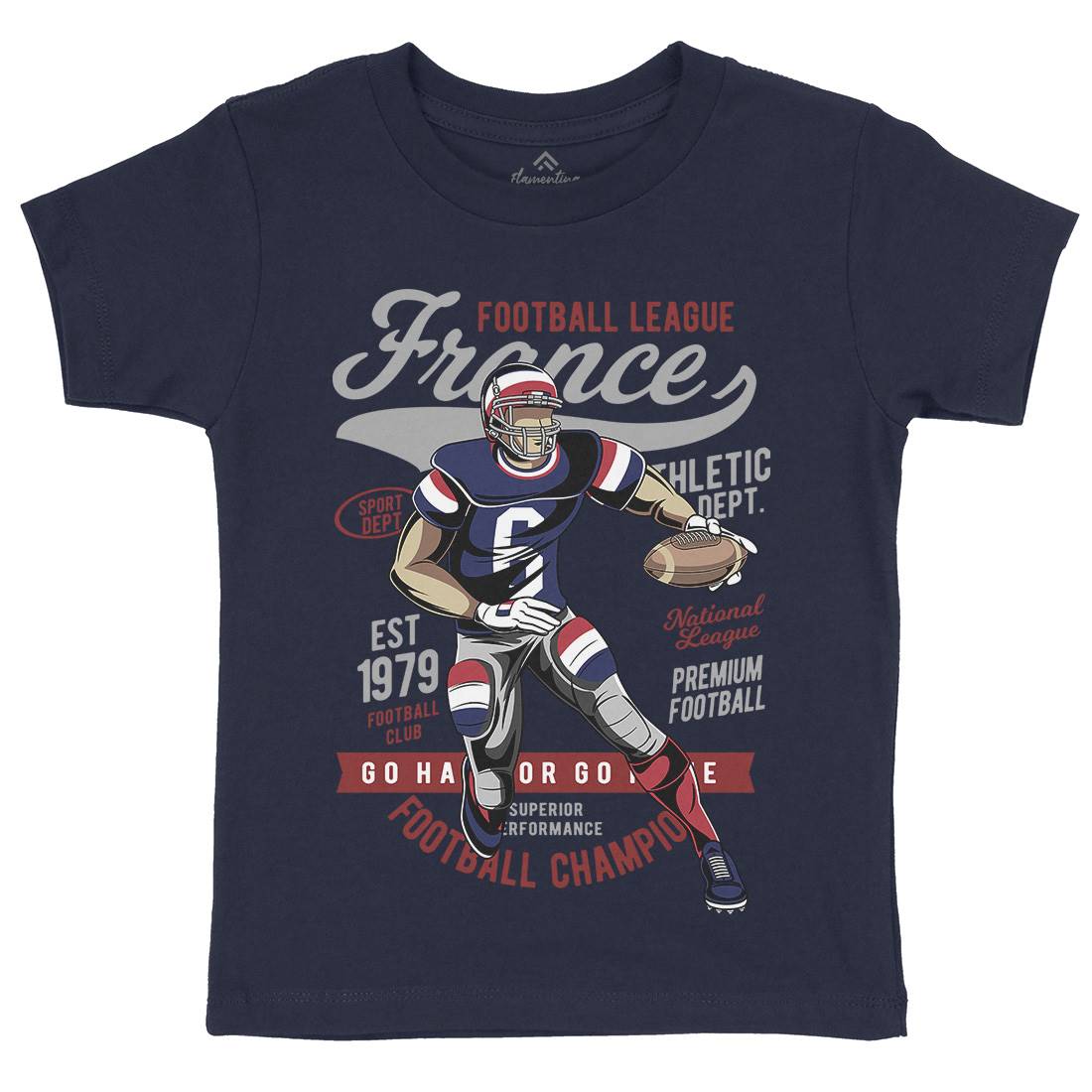 France Football Kids Crew Neck T-Shirt Sport C363