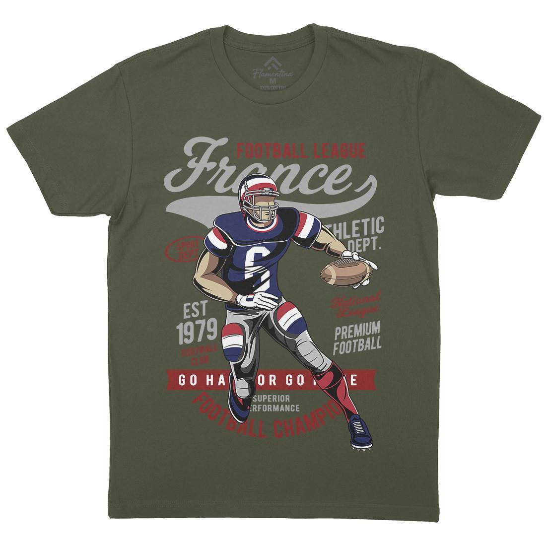 France Football Mens Crew Neck T-Shirt Sport C363