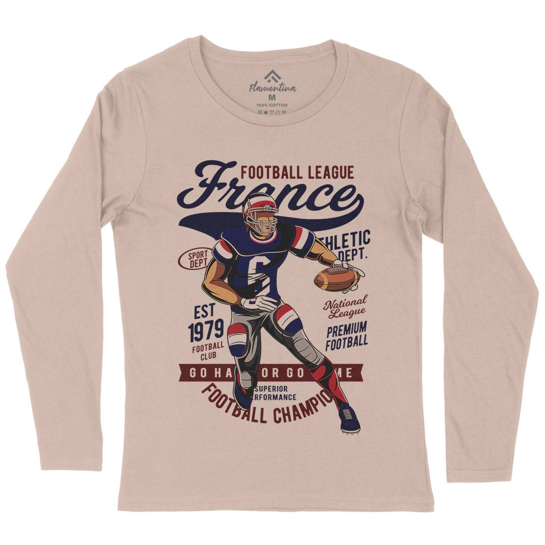 France Football Womens Long Sleeve T-Shirt Sport C363
