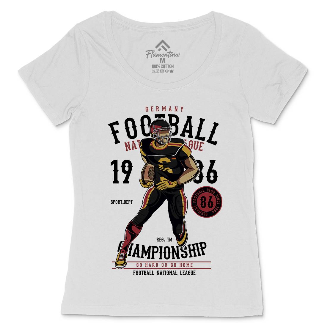 Germany Football Player Womens Scoop Neck T-Shirt Sport C364