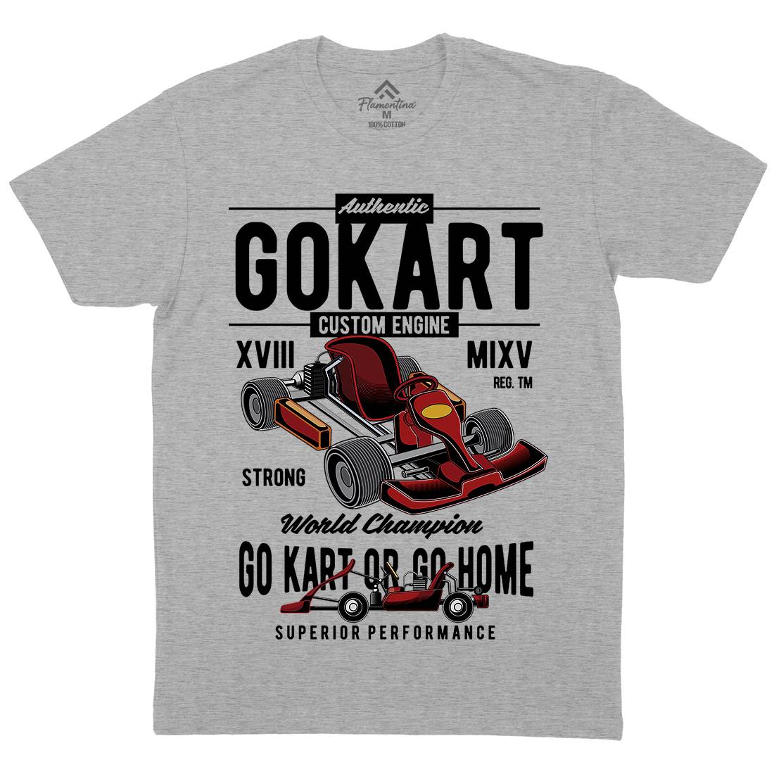 Go-Kart Mens Organic Crew Neck T-Shirt Sport C365
