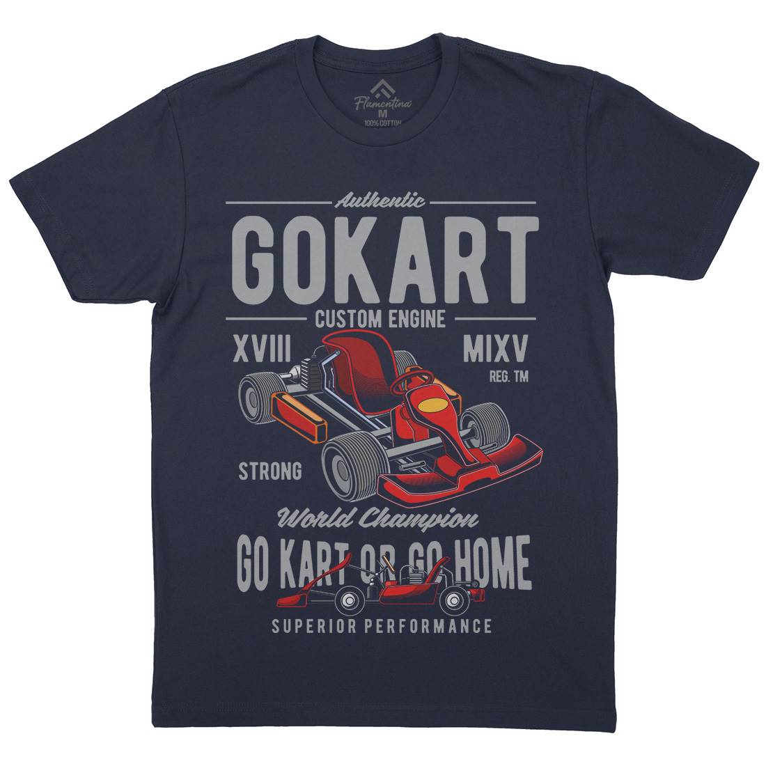 Go-Kart Mens Crew Neck T-Shirt Sport C365