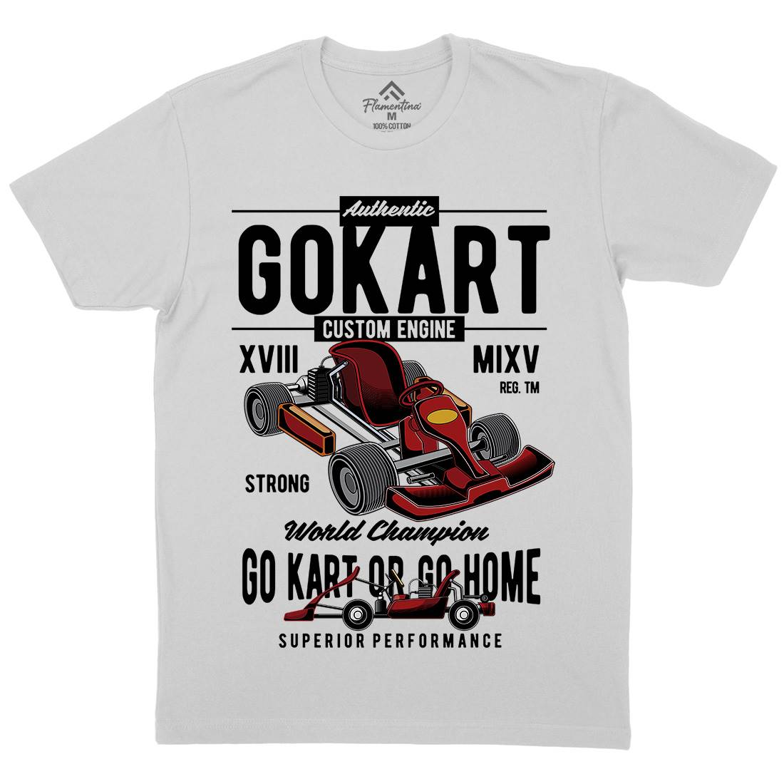 Go-Kart Mens Crew Neck T-Shirt Sport C365