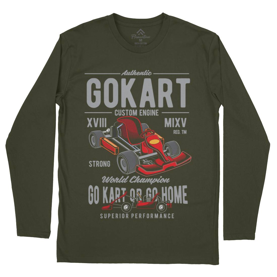 Go-Kart Mens Long Sleeve T-Shirt Sport C365