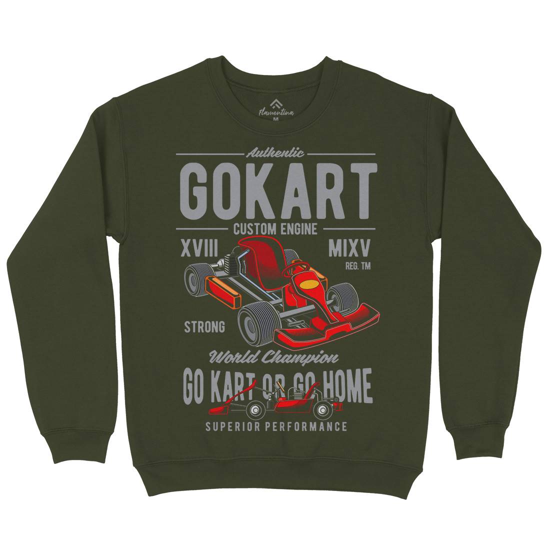 Go-Kart Mens Crew Neck Sweatshirt Sport C365