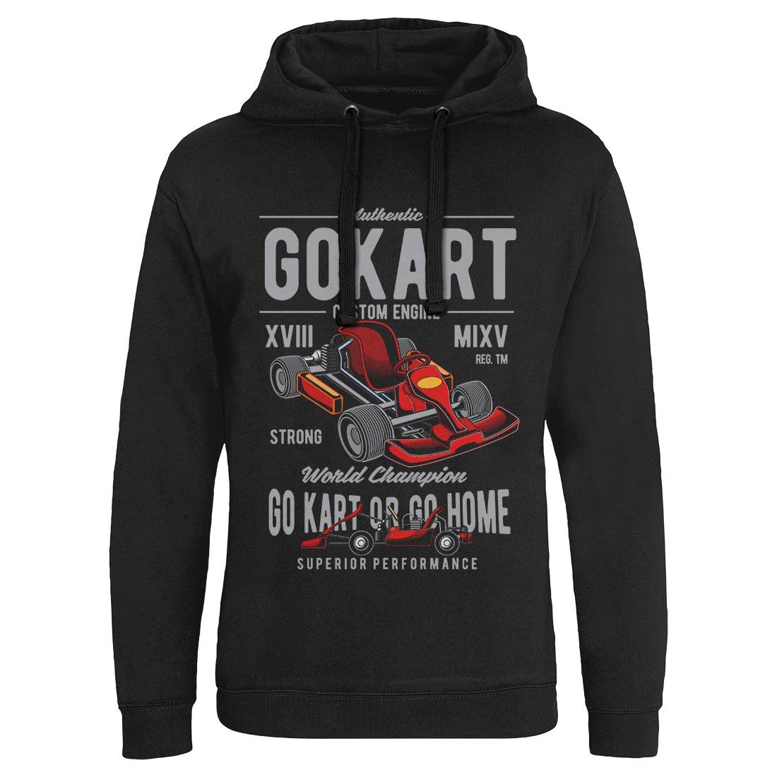 Go-Kart Mens Hoodie Without Pocket Sport C365