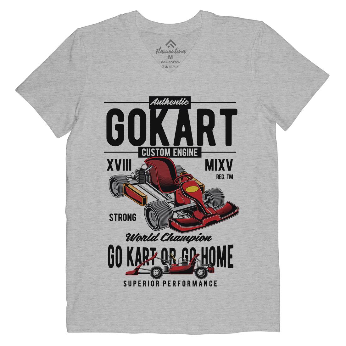 Go-Kart Mens V-Neck T-Shirt Sport C365