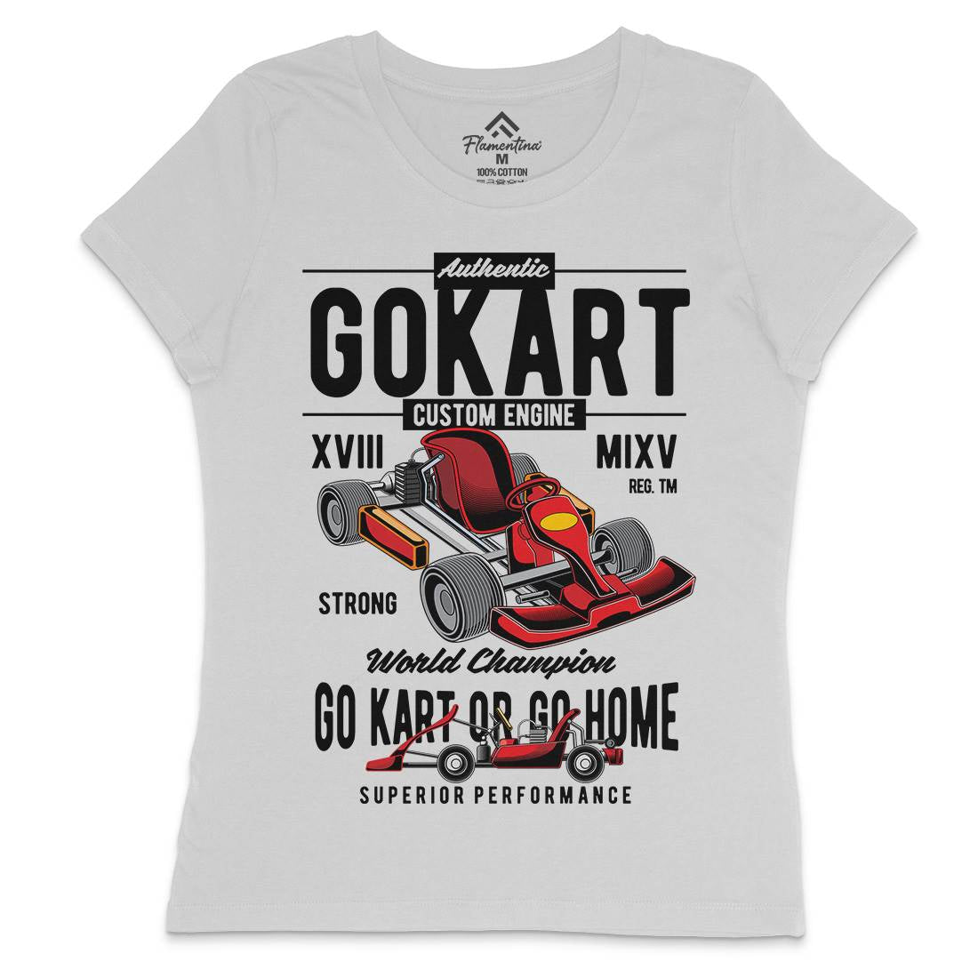Go-Kart Womens Crew Neck T-Shirt Sport C365