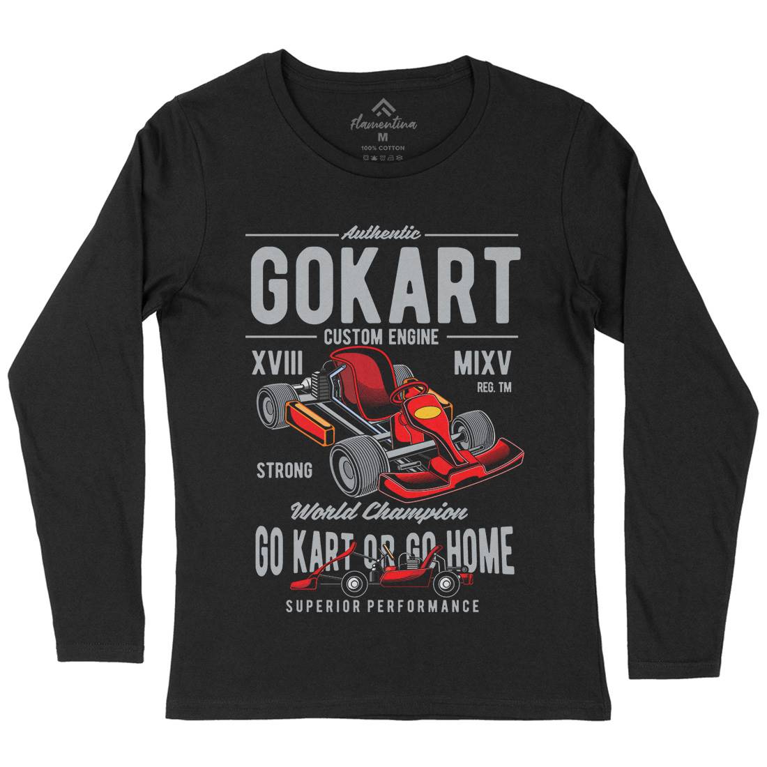 Go-Kart Womens Long Sleeve T-Shirt Sport C365