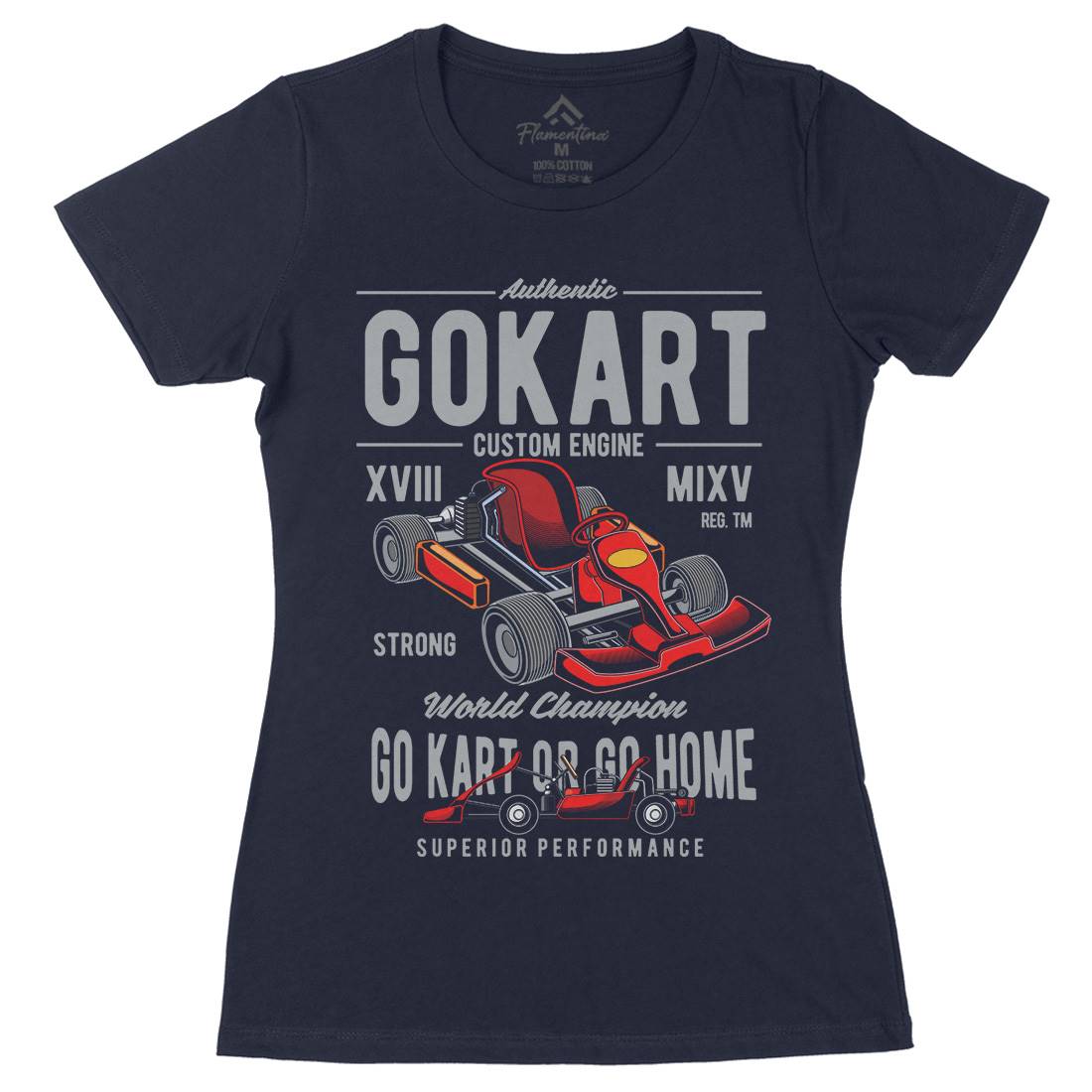 Go-Kart Womens Organic Crew Neck T-Shirt Sport C365