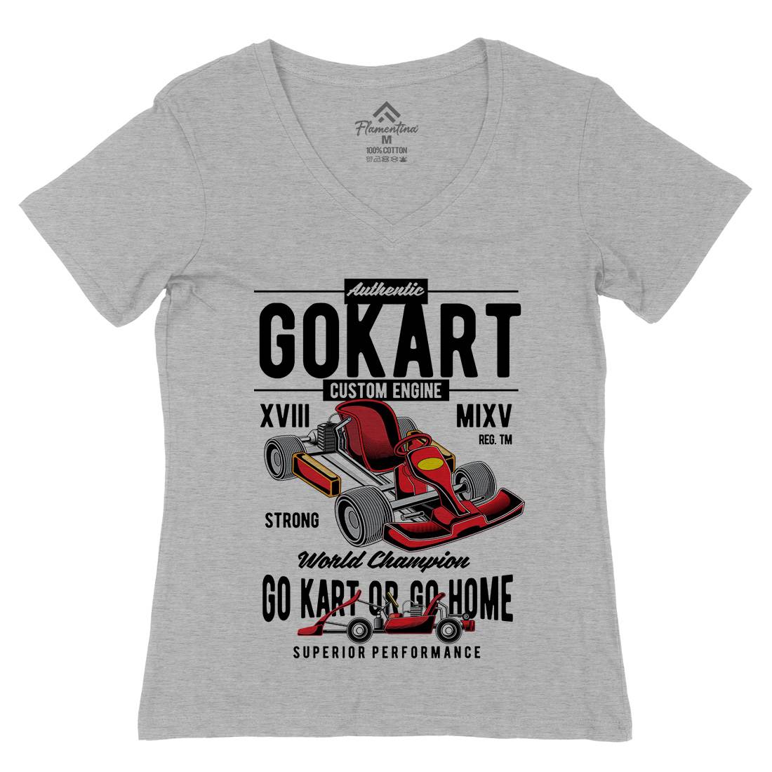 Go-Kart Womens Organic V-Neck T-Shirt Sport C365