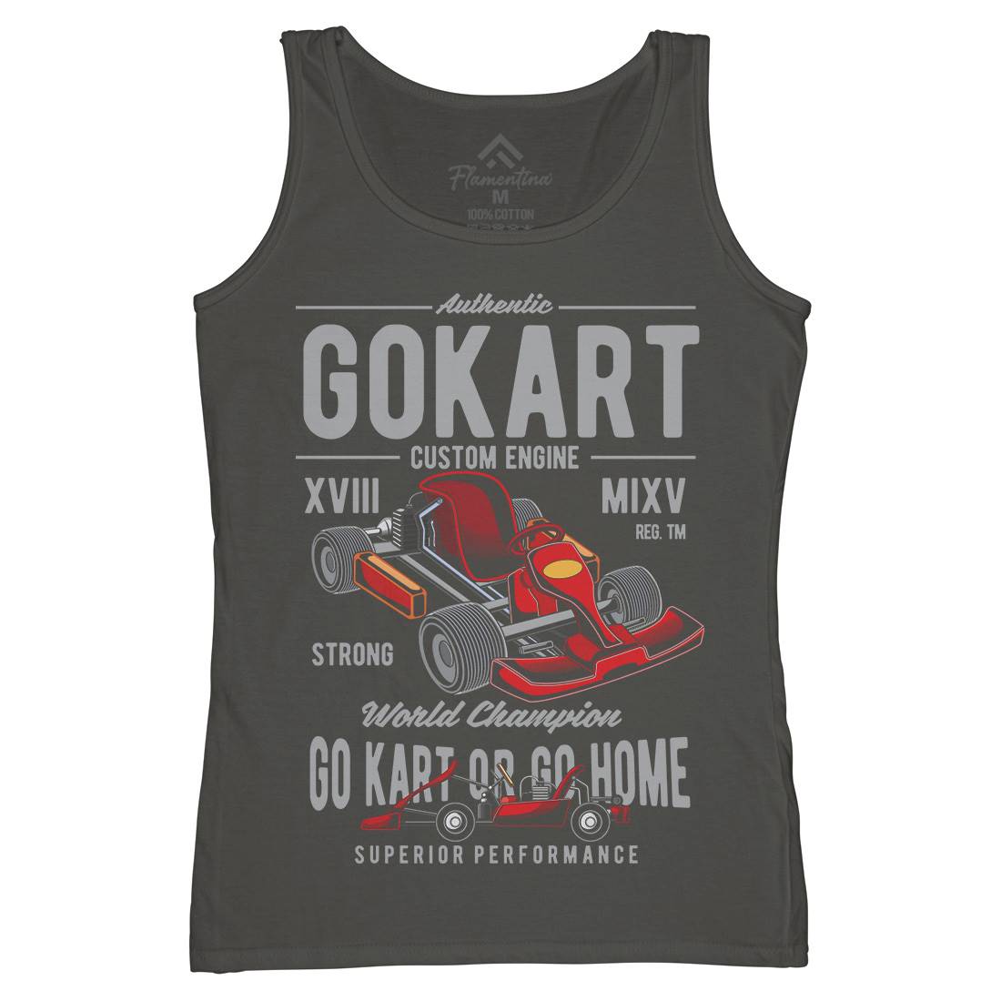 Go-Kart Womens Organic Tank Top Vest Sport C365