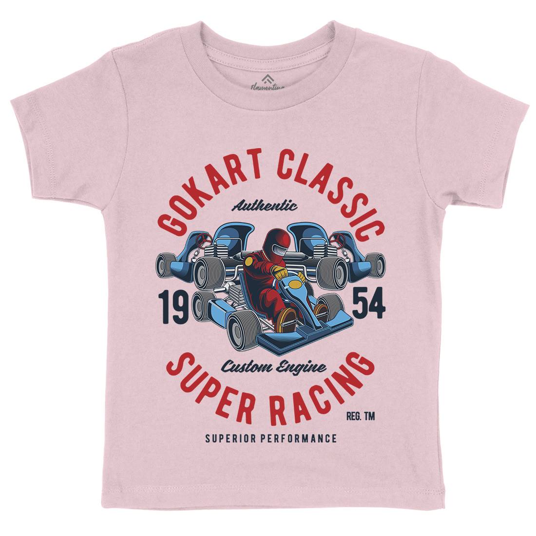 Go-Kart Classic Kids Crew Neck T-Shirt Sport C366