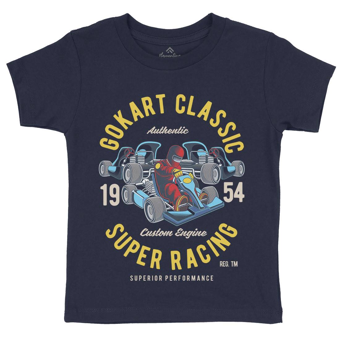 Go-Kart Classic Kids Organic Crew Neck T-Shirt Sport C366