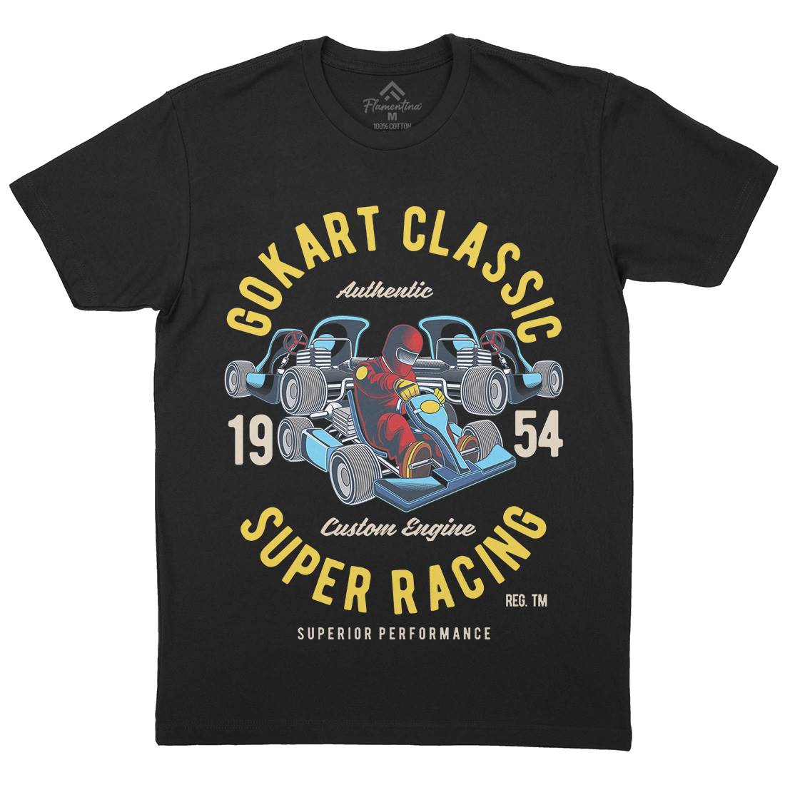 Go-Kart Classic Mens Crew Neck T-Shirt Sport C366