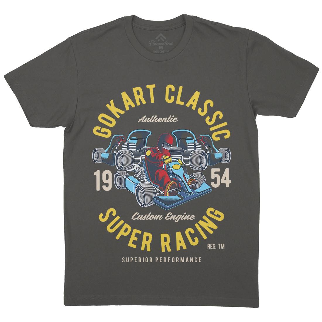 Go-Kart Classic Mens Crew Neck T-Shirt Sport C366