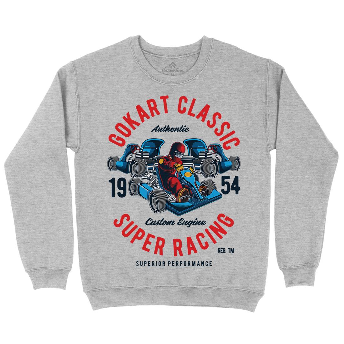 Go-Kart Classic Mens Crew Neck Sweatshirt Sport C366