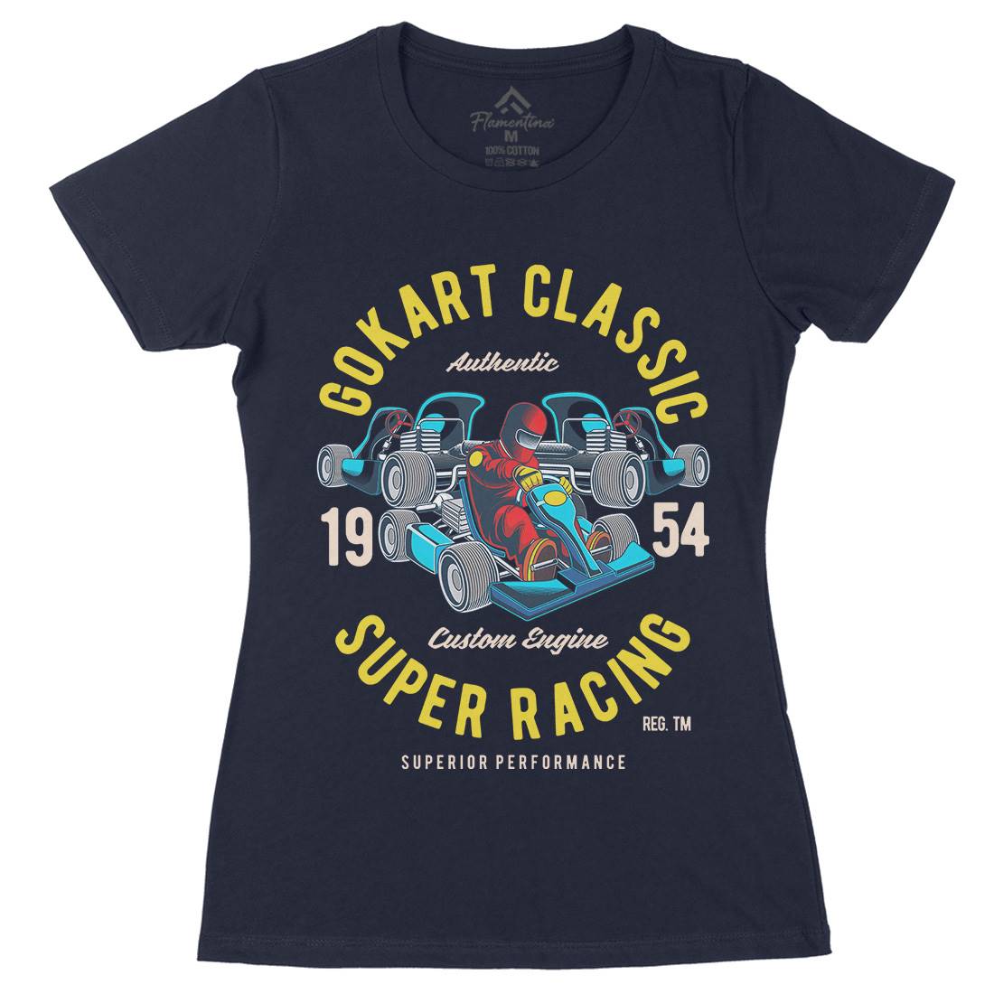Go-Kart Classic Womens Organic Crew Neck T-Shirt Sport C366