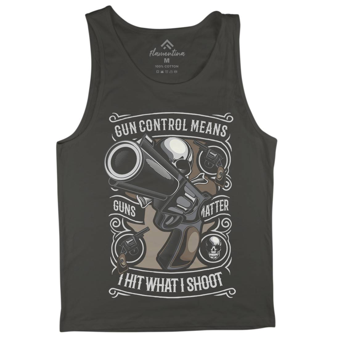 Gun Control Mens Tank Top Vest American C369