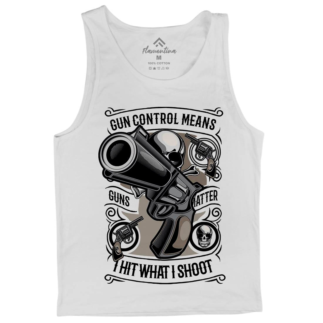 Gun Control Mens Tank Top Vest American C369