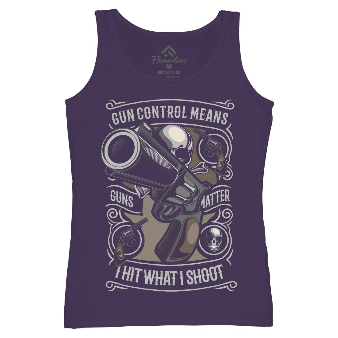 Gun Control Womens Organic Tank Top Vest American C369