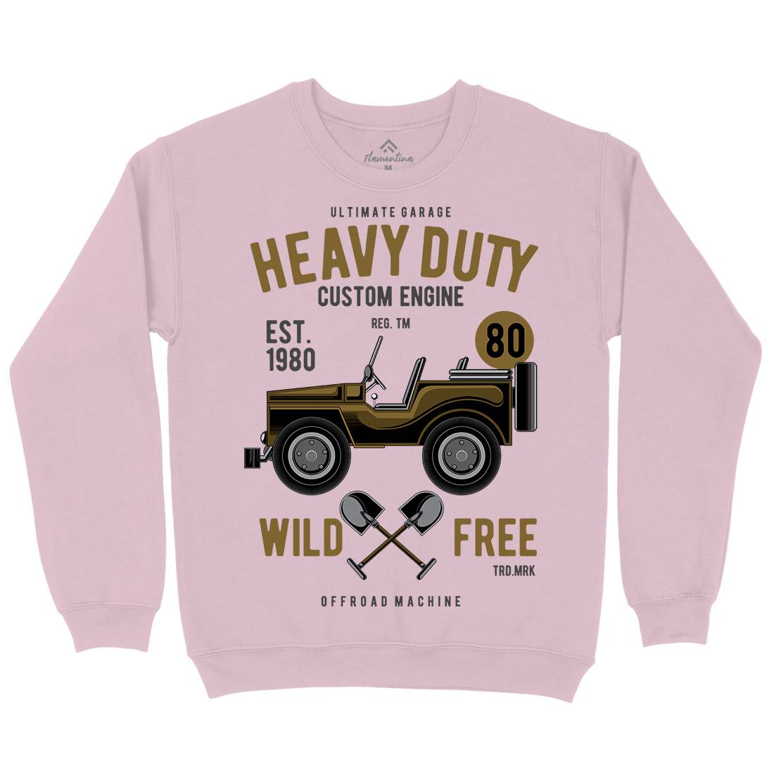 Heavy Duty Off Road Kids Crew Neck Sweatshirt Cars C371
