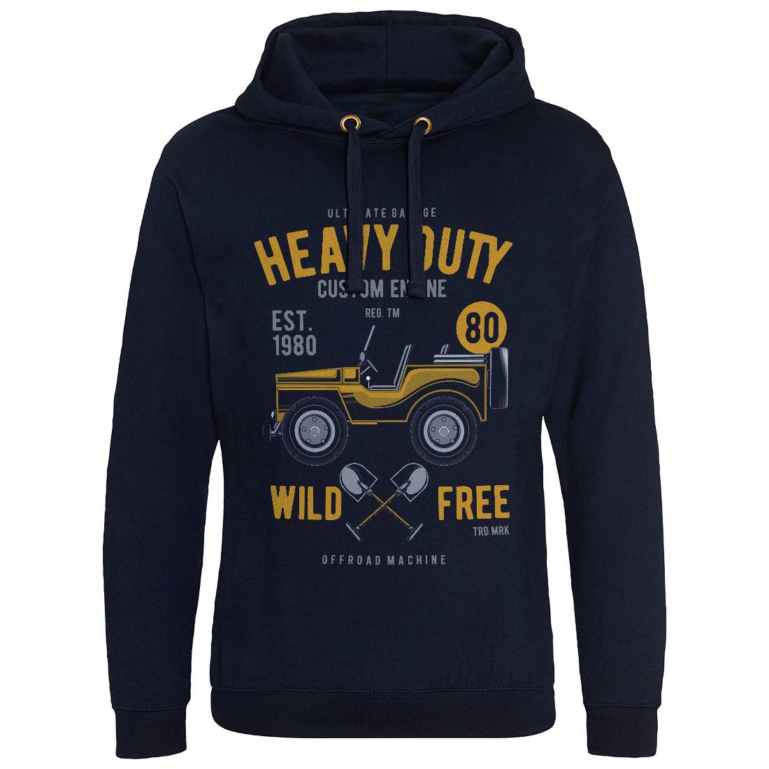 Heavy Duty Off Road Mens Hoodie Without Pocket Cars C371