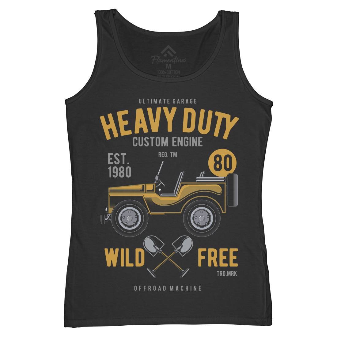 Heavy Duty Off Road Womens Organic Tank Top Vest Cars C371