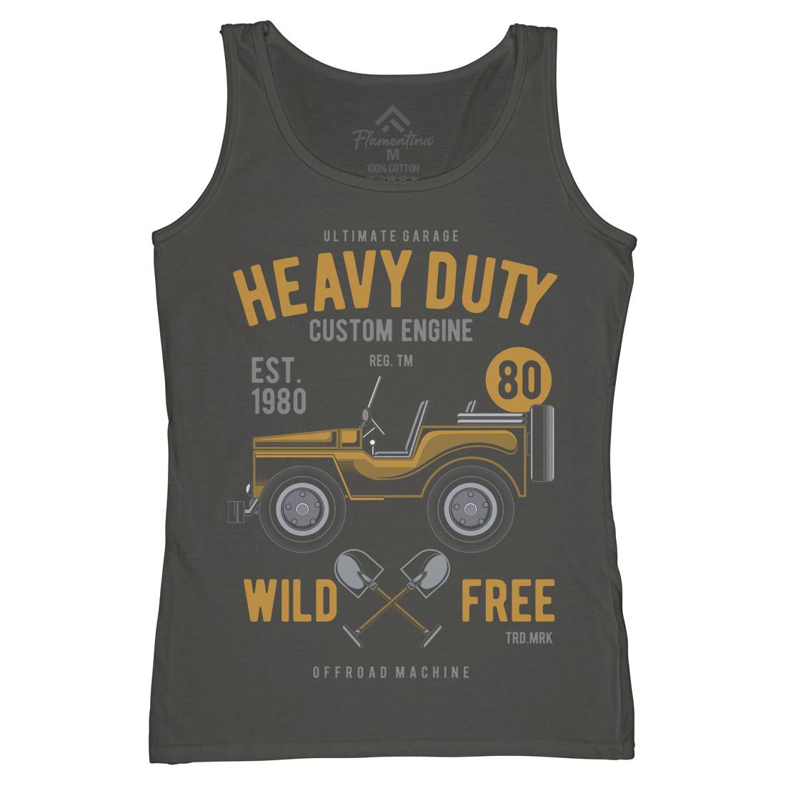 Heavy Duty Off Road Womens Organic Tank Top Vest Cars C371
