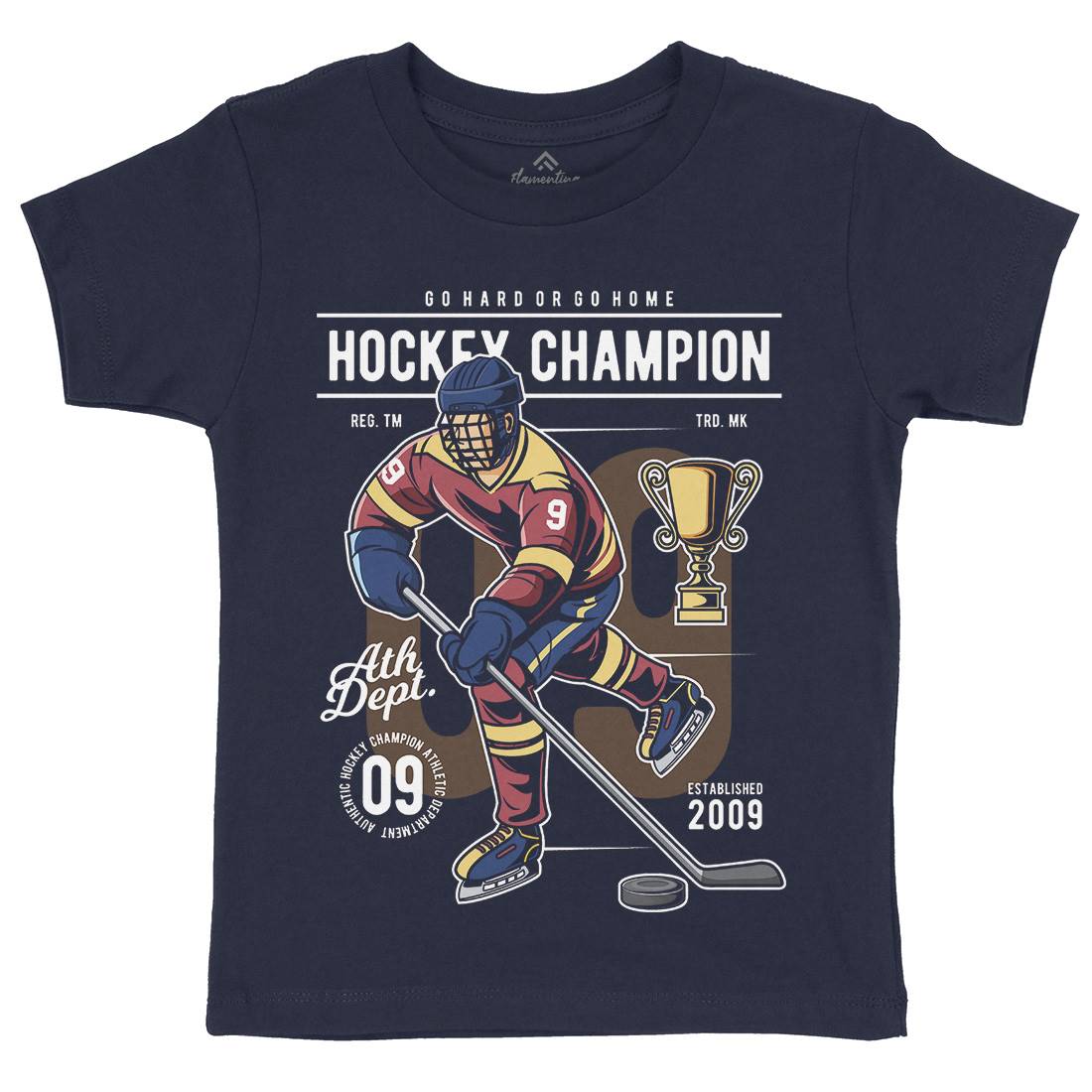 Hockey Champion Kids Crew Neck T-Shirt Sport C373
