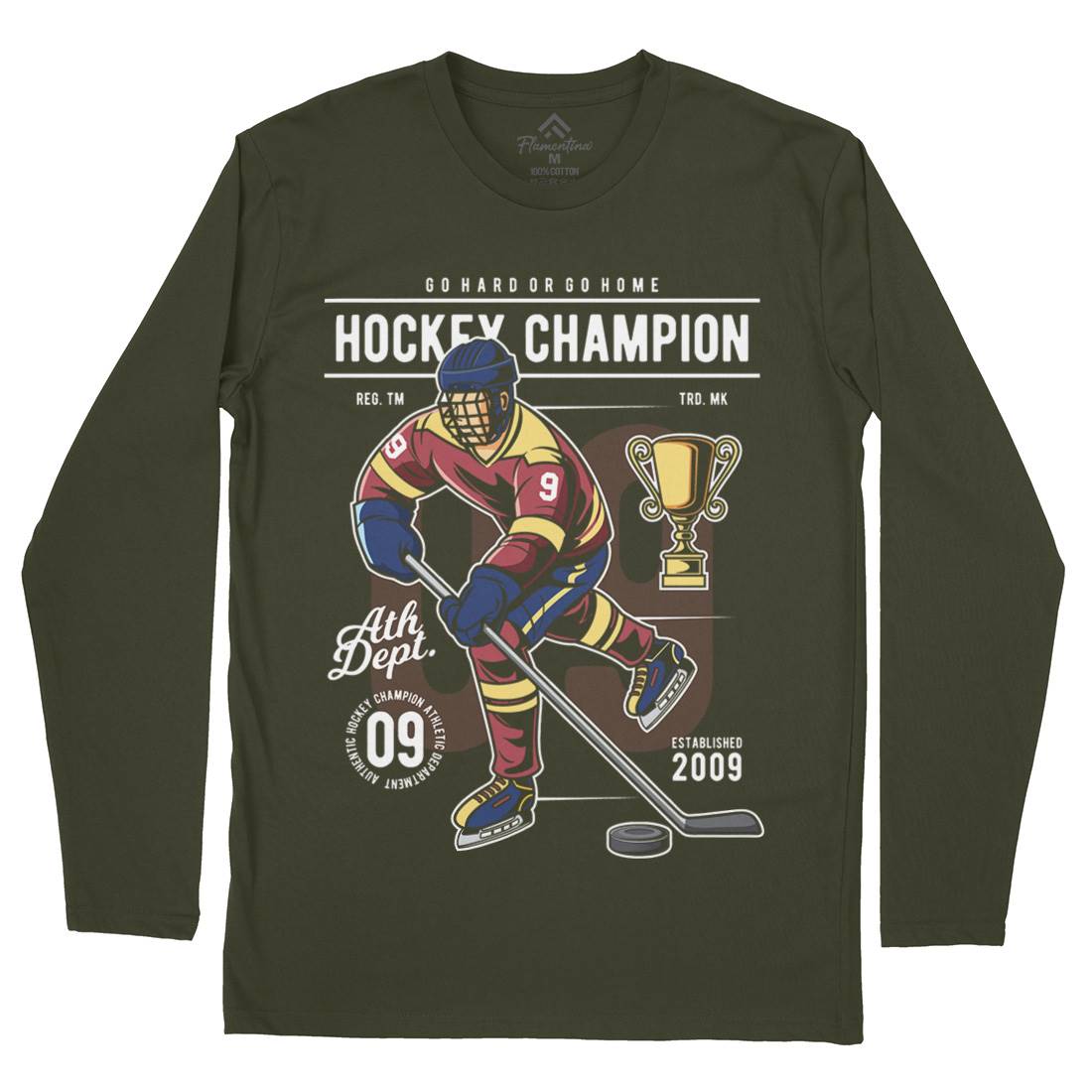 Hockey Champion Mens Long Sleeve T-Shirt Sport C373